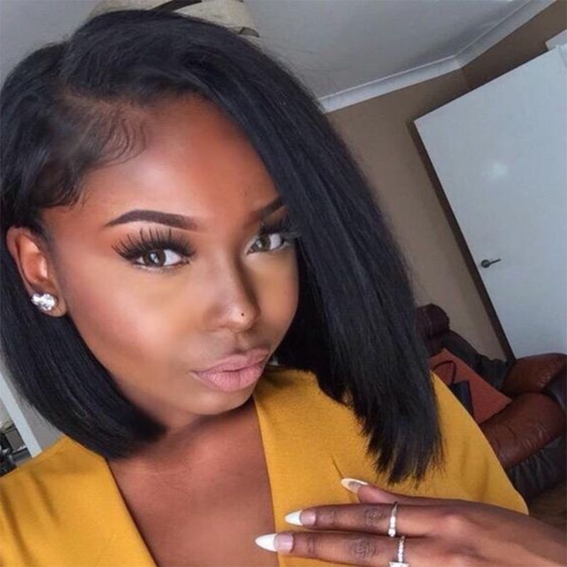 asymmetrical bob lace wig