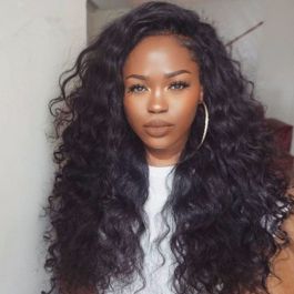 WoWEbony Indian Remy Hair or Brazilian Virgin Hair Loose Wave Glueless Full Lace Wigs[FLW14]