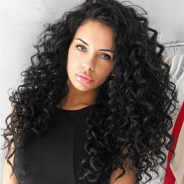 Full Lace Wigs Peruvian Virgin Hair Big Spiral Curl 