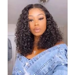 Glueless Full Lace Wigs Indian Remy Hair tight Curly