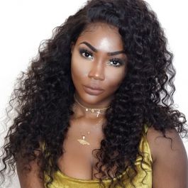 6 Inches Dee Part Pre-Plucked Deep Wave 360 Lace Wigs 150% density, 100% Indian Remy Hair 360 Wig