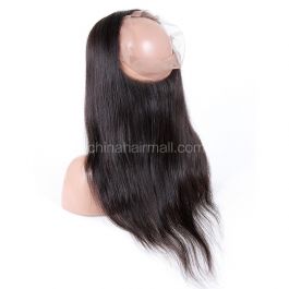 Indian Remy Hair 360 Lace Frontal Closure 22.5"*4"*2 Elastic Band