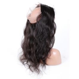 Peruvian Virgin Hair 360 Lace Frontal Closure 22.5"*4" Elastic Band Natural Color Body Wave