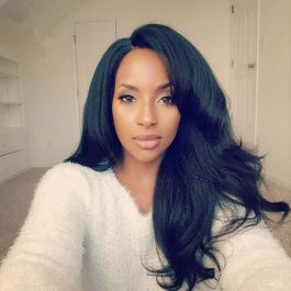 Lace Front Wigs Indian Remy Hair Kinky Straight 