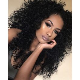 Glueless Lace Front Wigs Indian Remy Hair Curly