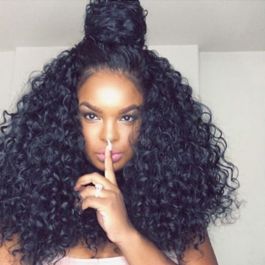 Lace Front Wigs Brazilian Virgin Human Hair  Loose Curly