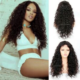 Glueless Lace Front Wigs Brazilian Virgin Human Hair Curly