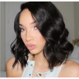 Lace Front Wigs Indian Remy Hair Loose Wave Short Bob