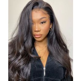 180% density Indian Remy Hair 360 Lace Wigs Super Wavy 360 Wigs