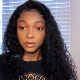 WowEbony Indian Remy Hair Curly Lace Front Wigs [LFW098]