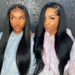  WoWEbony Invisible HD  Invisiable Lace Remy Hair Straight HD Lace Front Wigs [HDW07]