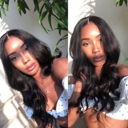 WoWEbony Indian Remy Hair LovelyBryana Inspired Wave Lace Front Wigs [DLFW06] 