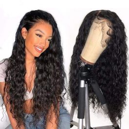  WoWEbony Indian Remy Hair Wet Beach Wave Invisible HD Lace Front Wigs [HDW09]