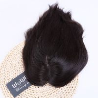 Same Day Shipping Luxury Brazilian Virgin Hair Natural Color 10inches 130% Density Double Drawn 6X7 With 4X4 Silk Base Human Hair Topper/Wiglet[WTP11]