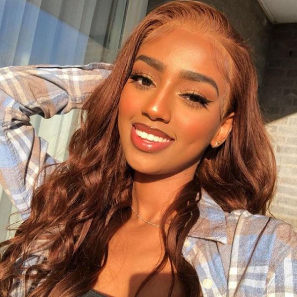 WoWEbony Luxury Cinnamon Color Virgin Hair Lace Wigs [Cinnamon01]
