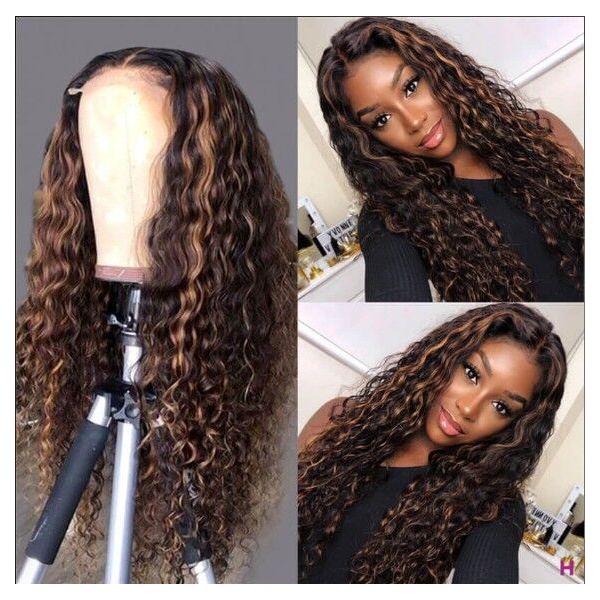 WoWEbony Indian Remy Highlight Color Curly Lace Front Wigs [Tasha]