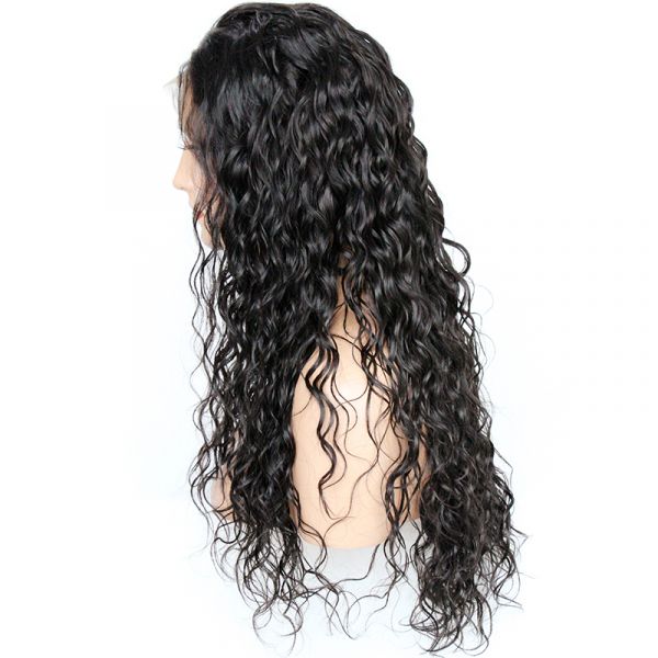 WoWEbony Remy Human Hair Beach Wave Easy Thin V Part or U Part Wigs [UPT17]