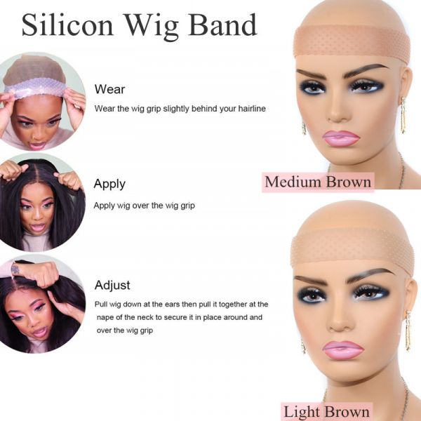 WoWEbony Lace Wig Accessory Lace Wig Slip Proof Silicon Wig Grip Band {only  shipping out