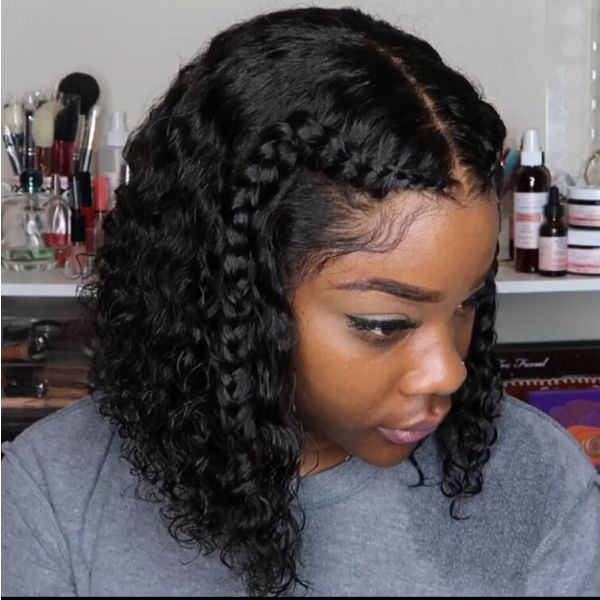 WoWEbony Indian Remy Hair 3in1 Wet and Wavy Curly Bob 13X4 HD Lace Front  Wigs [NEW01]