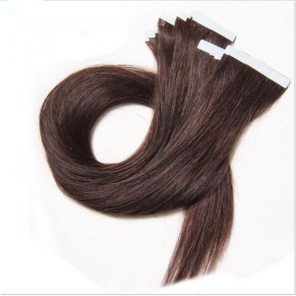 Seamless tape in hair extensions in virgin remy human hair dark brown #2 color straight *4cm size 40 pcs per set Seamless tape in hair extensions in virgin remy human hair dark brown #2 color straight *4cm size 40 pcs per set