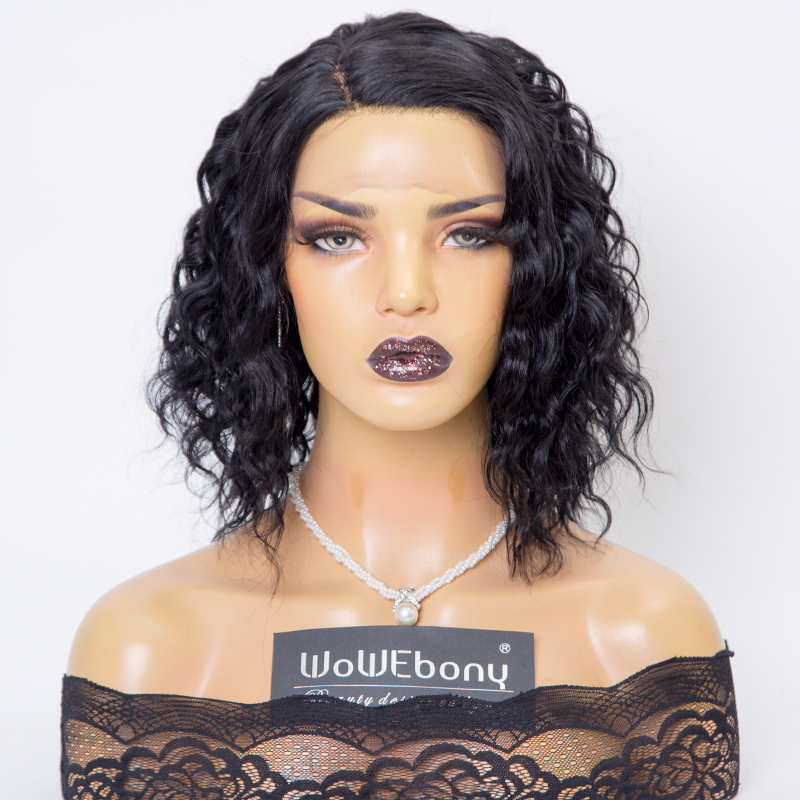 Ebony short human hair wigs clearance