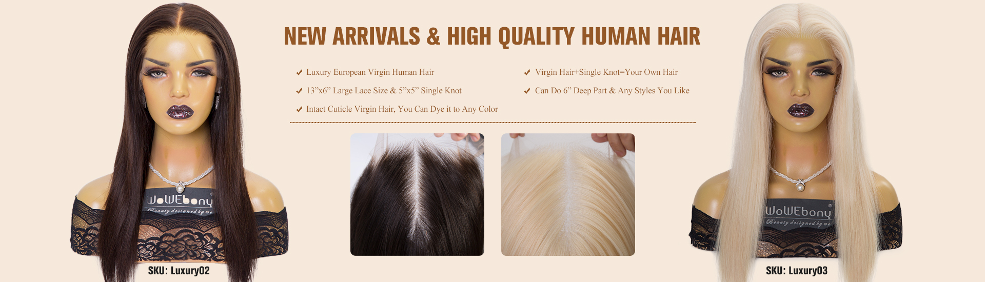 New Arrivals High Quality HD Human Hair Wigs