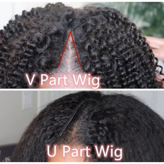 Thin V part Wig and U part wig