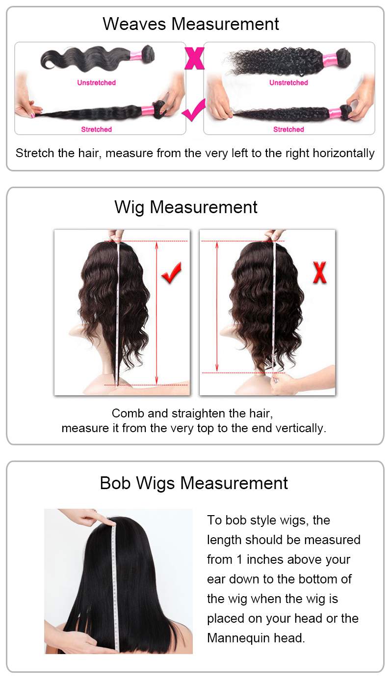 how to measure hair extensions and wigs length