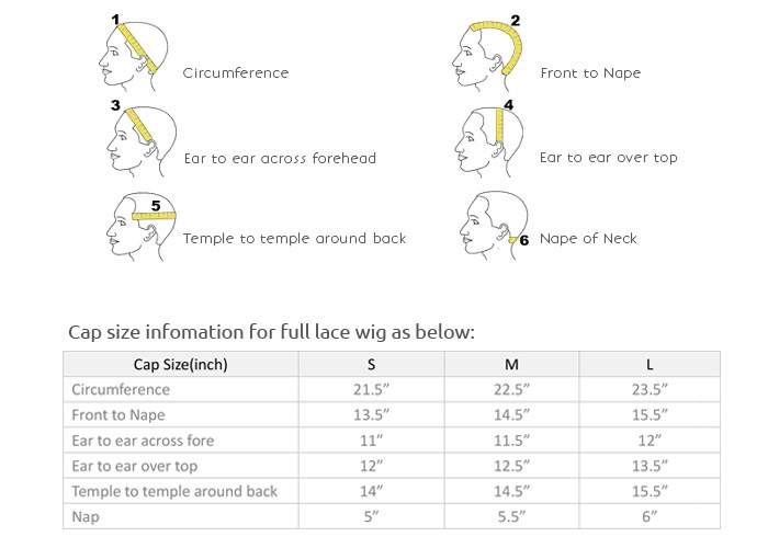 Wig Size Chart