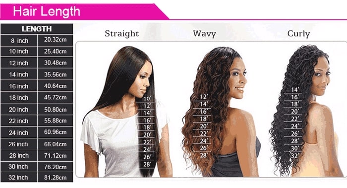 WowEbony Hair Length Chart