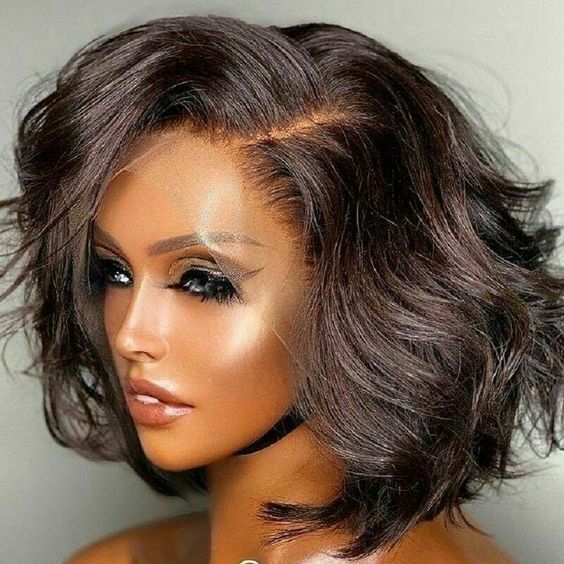 medium length asymmetrical bob