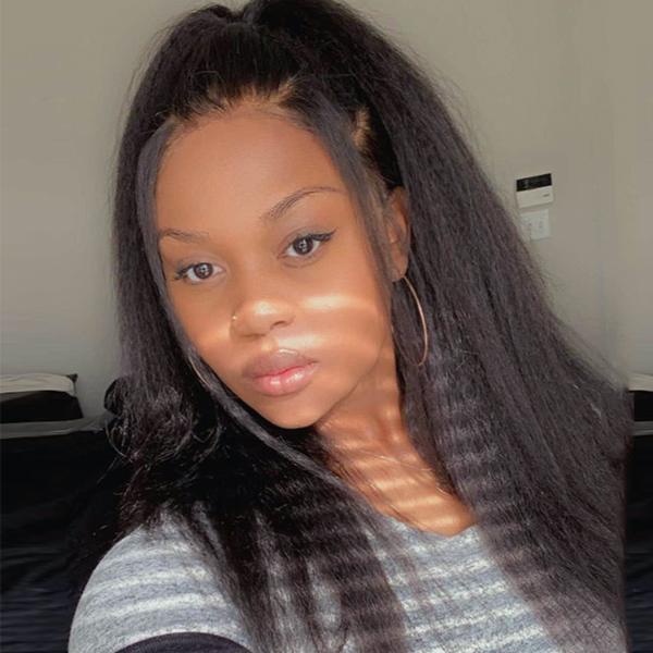 kinky straight 360 lace wig